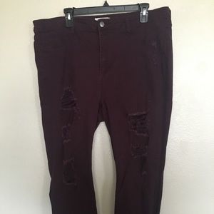 Jeans with holes size 22 cotton and 2% spandex